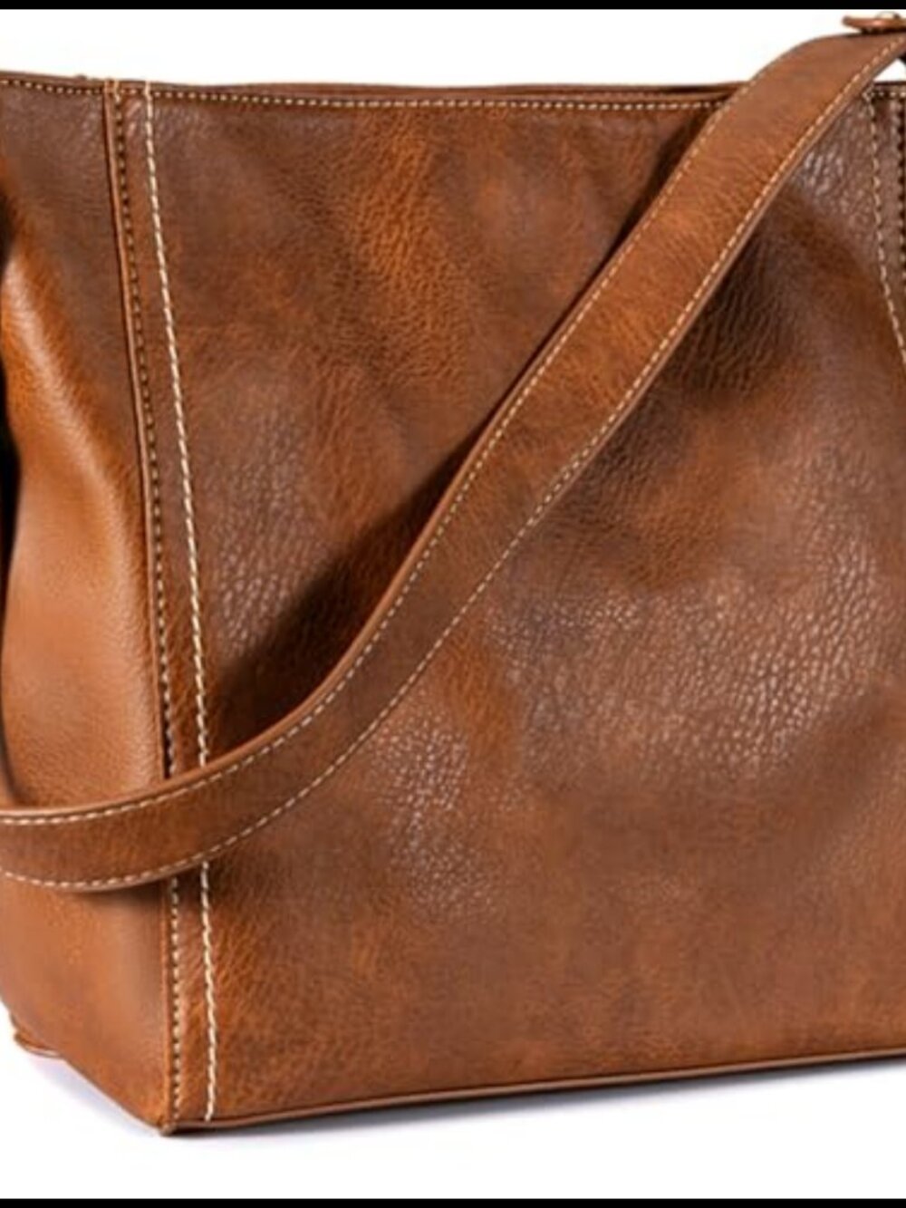 Vegan Leather Hobo Shoulder Bag Soft Slouchy Purse for Women Everyday